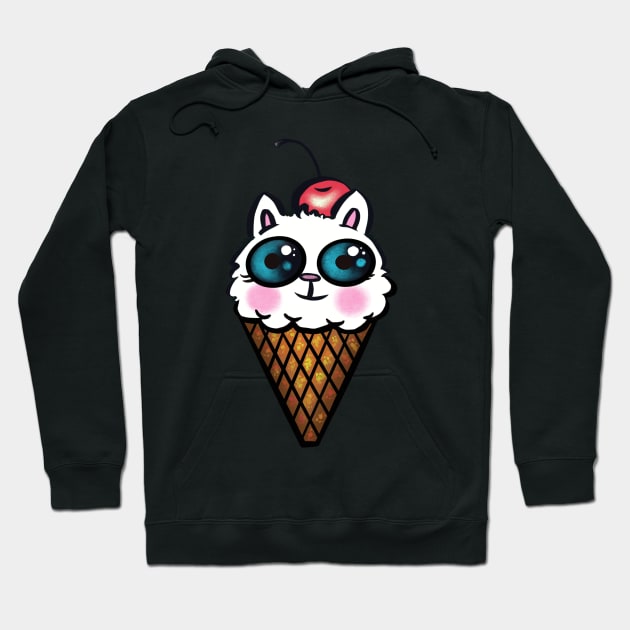 Kitty Cone Hoodie by The Neon Seahorse